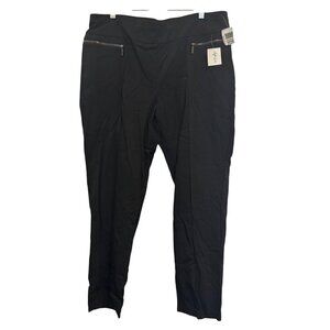 Style & Co Black Womens XL Slim Fit Pants Zipper Pockets Guatemala